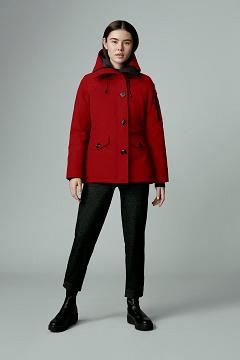 Chamarras Canada Goose Mujer México - Montebello Abrigos Rojos Oscuro MS4627319